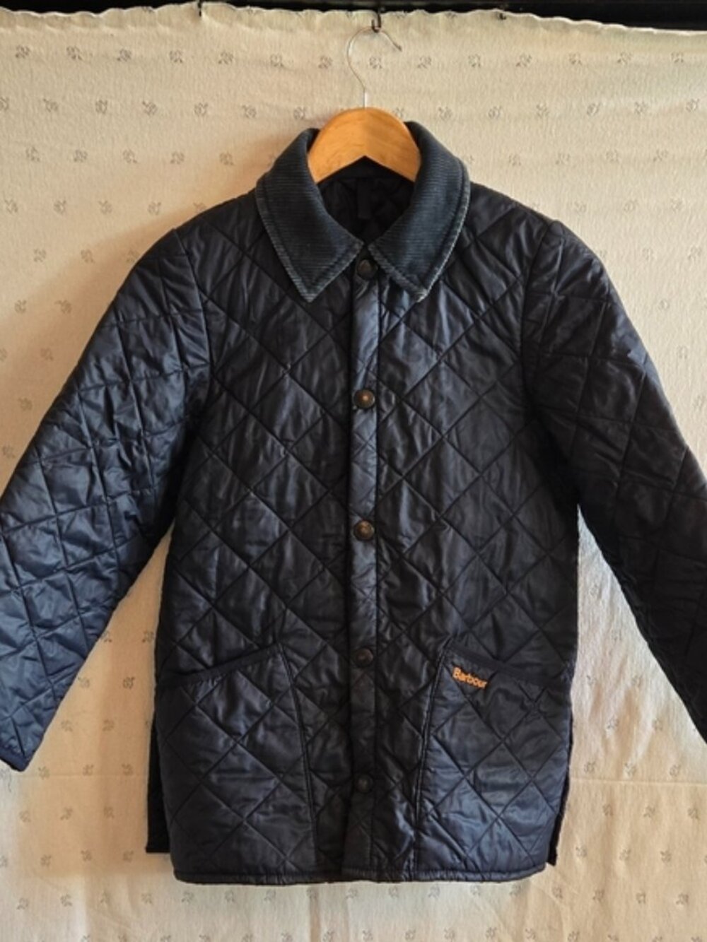 Barbour Liddesdale Navy Kid's Quilted Jacket Size L PRICE FIRM